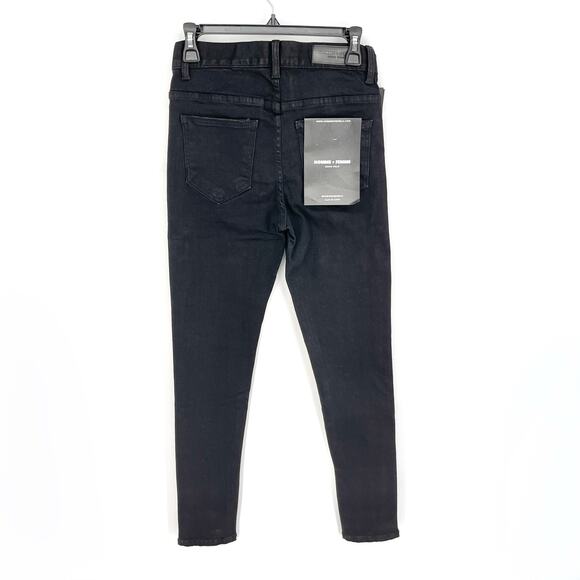 Homme + Femme NEW Stretch Jeans Mens Sz 26 Black Tapered Leg Cotton Blend - Picture 4 of 8